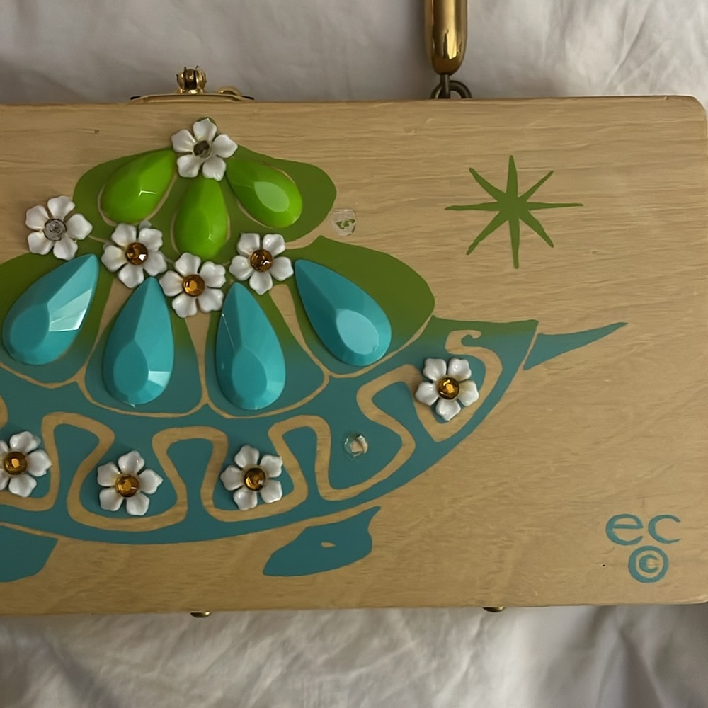 Vintage Enid Collins Poki Turtle Box bag purse - Picture 3 of 8